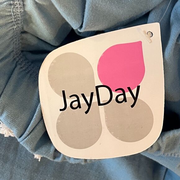 Jay Day Womens Activewear Set 2X Blue Zip Up Jacket Elastic Waist Cropped Pants - Picture 11 of 13